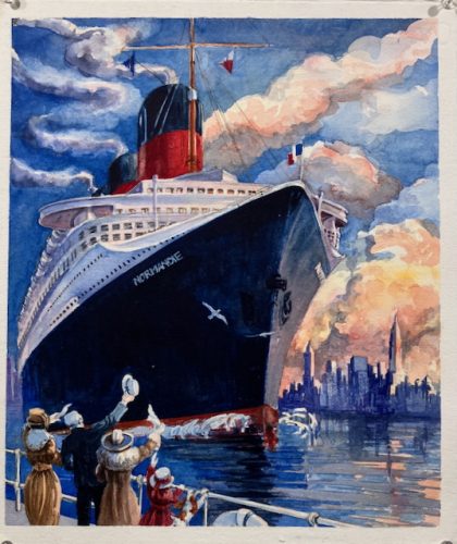 Original Cover ArtWatercolorMy Ocean Liner