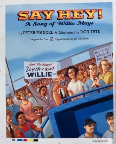 Galley Proof: Title Page Say Hey! A Song of Willie Mays 