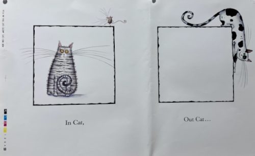 Galley Proof: Inside Spread Red Cat White Cat 
