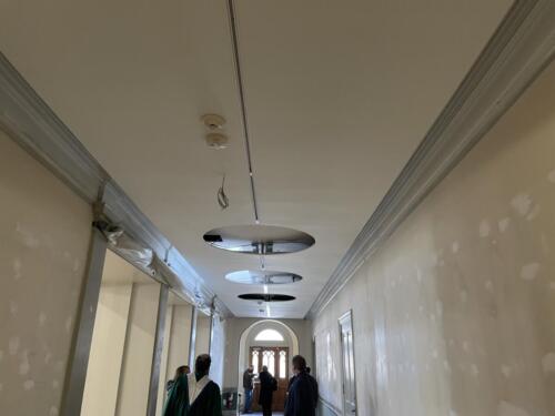 Gallery ceiling primed