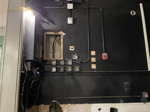 Empty wire junction boxes